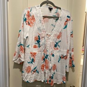 Torrid size 1 Floral Blouse
